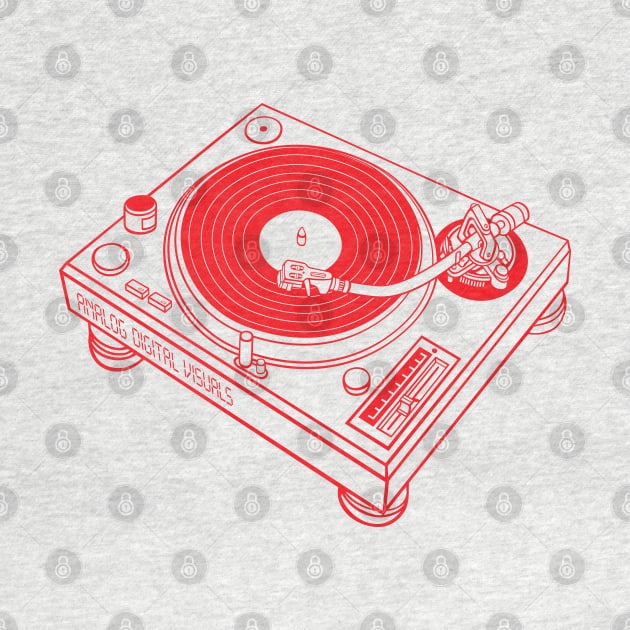 Turntable (Red Lines) Analog / Music by Analog Digital Visuals